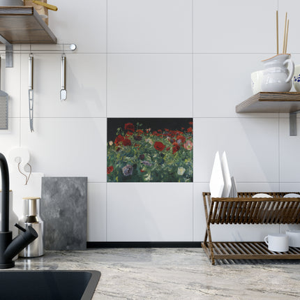 Poppies (A Study of Poppies for Carnation, Lily, Lily, Rose) by John Singer Sargent Ceramic Tile