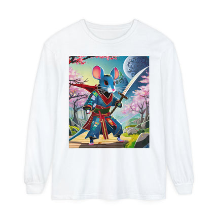 Cyber Samurai Rat Long Sleeve T-Shirt