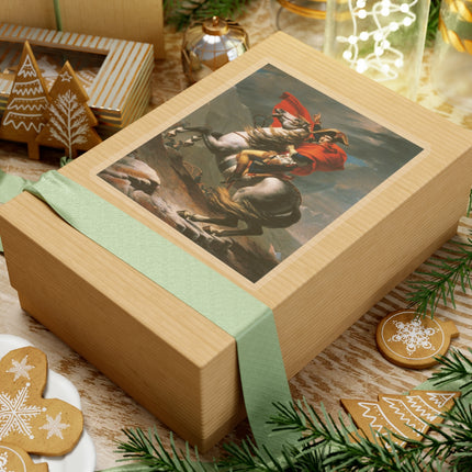 Napoleon Crossing the Alps by Jacques-Louis David Kiss-Cut Stickers (4 Sizes)
