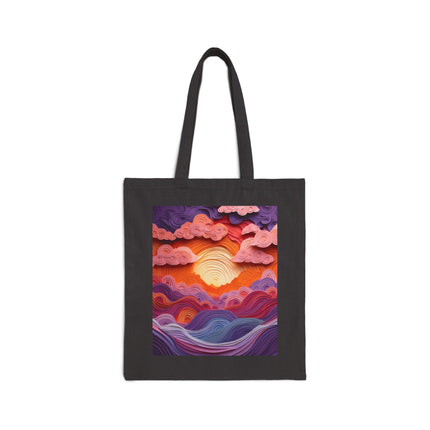 Dramatic Sunset Sky Cotton Canvas Tote Bag