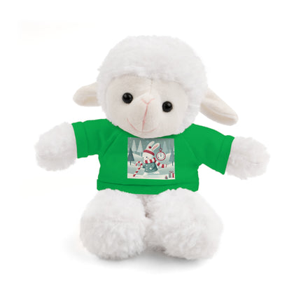 Candy Cane Timekeeper Bunny Stuffed Animals with Tee