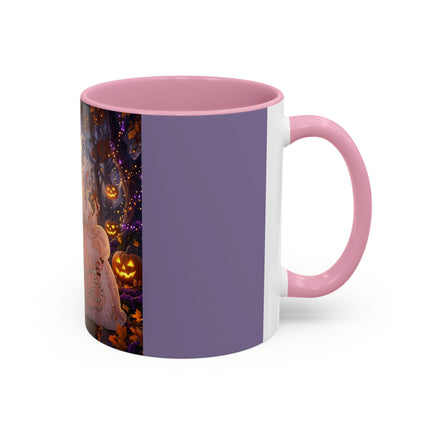 🎃🌙 The Midnight Court Of Pumpkin Grove Colorful Mug – Elegant Halloween Masquerade