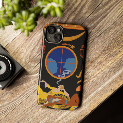 Art Deco Lounge Phone Case – Opulent Smoke & Timeless Glamour