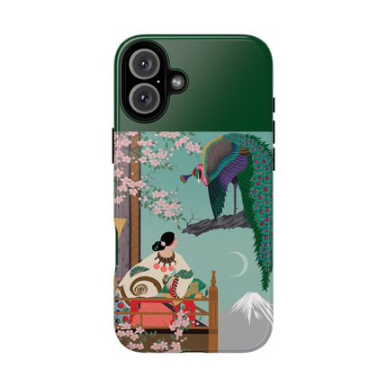Peacock Garden Phone Case – Japanese Elegance & Timeless Beauty