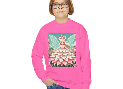 Lily Fairy in Bloom Youth Crewneck Sweatshirt