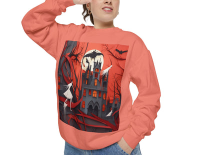 Halloween Night Scene Unisex Garment-Dyed Sweatshirt