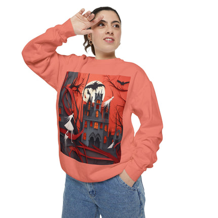 Halloween Night Scene Unisex Garment-Dyed Sweatshirt