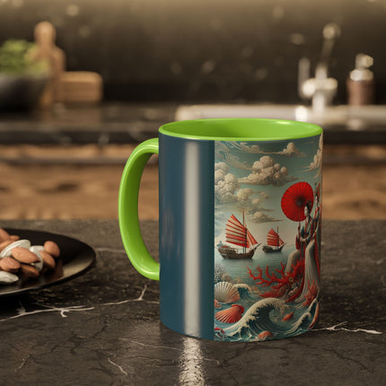 Ladies by the Quiet Sea Colorful Mugs (11oz, 15oz)