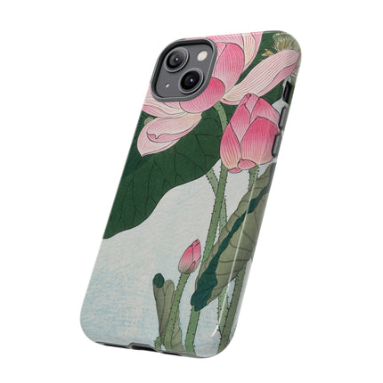 Blooming Lotus Flowers by Ohara Koson Phone Cases