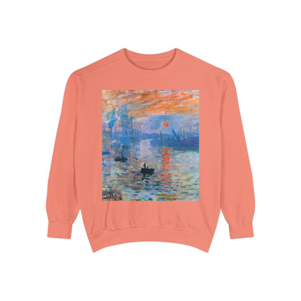 Sunrise by Claude Monet Unisex Garment-Dyed Sweatshirt