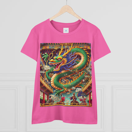 Tibetan Dragon Over Kabuki Duel Cotton Tee