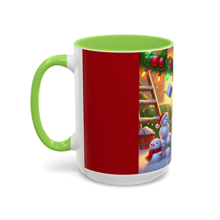 Naughty or Nice Kitten Christmas Colorful Mugs (11oz, 15oz)