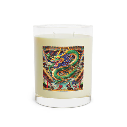 Tibetan Dragon Over Kabuki Duel Scented Candle