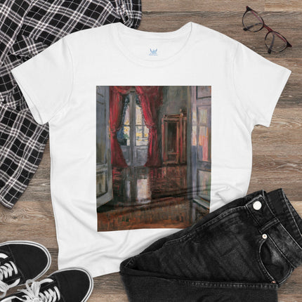 View into an Apartment by Egon Schiele Women's Midweight Cotton Tee