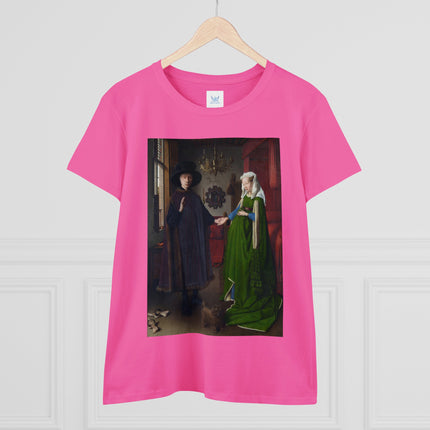 Arnolfini Portrait by Jan Van Eyck Women's Midweight Cotton Tee