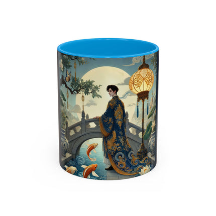 Moonlit Bridge Gentleman Colorful Mug – Imperial Serenity & Moonlit Harmony