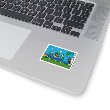 Frog and Beetle Band Kiss-Cut Stickers (4 Sizes)