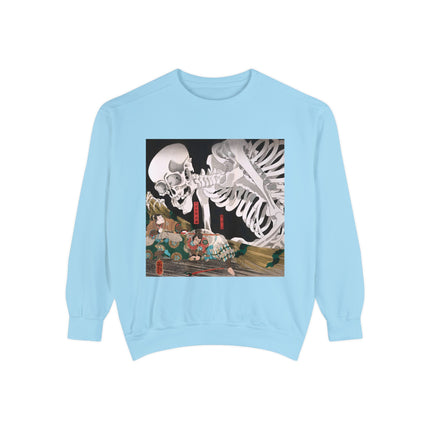 Mitsukuni Defying the Skeleton Spectre by Utagawa Kuniyoshi Garment-Dyed Sweatshirt