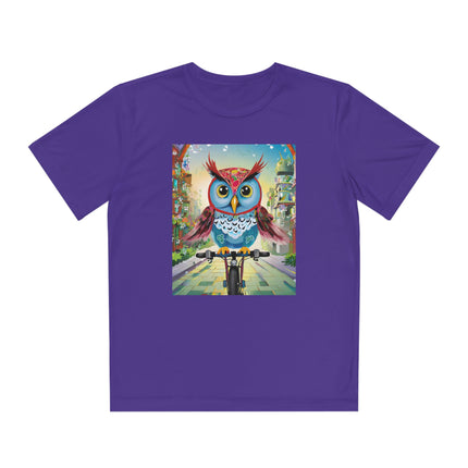 Cycling Owl Youth Competitor Tee – Urban Adventure & Playful Energy