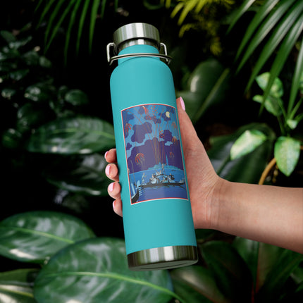 Fireworks in Venice by George Barbier Copper Vacuum Insulated Bottle, 22oz