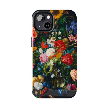 🌺🌙 The Midnight Garden Abundance Phone Case – Art Deco Floral Still Life