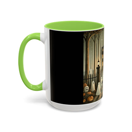 Ghostly Welcome – A Halloween Night Colorful Mugs (11oz, 15oz)