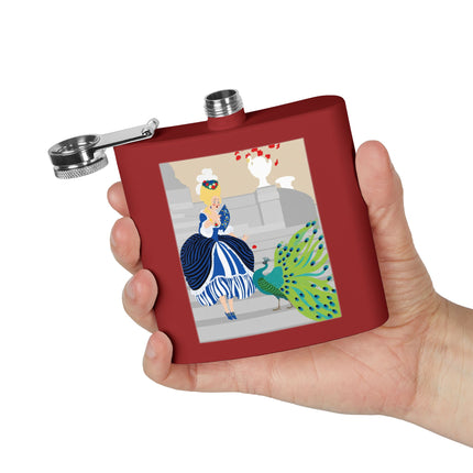 Peacock Courtesan Flask – Whimsical Elegance & Royal Splendor