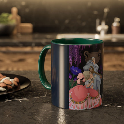 The Moonlit Garden Serenade Colorful Mugs – Art Deco Musical Elegance