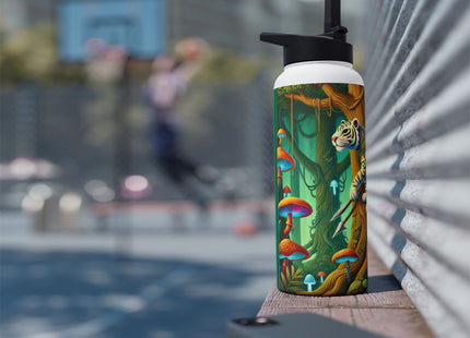 Silent Stripes Stainless Steel Water Bottle, Standard Lid