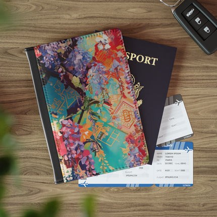 Golden Wisteria Symphony Passport Cover