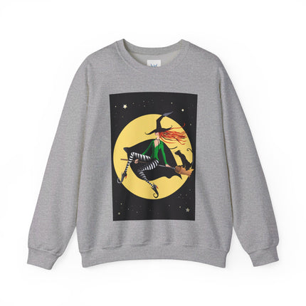 A Witch’s Moonlit Flight Unisex Heavy Blend™ Crewneck Sweatshirt
