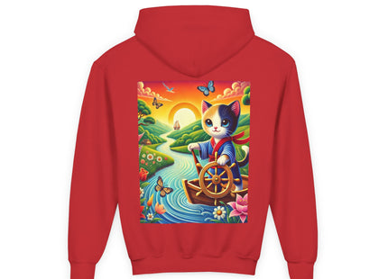 Sailor Kitten’s River Adventure Youth Heavy Blend Hooded Sweatshirt