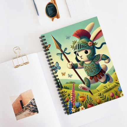 Rabbit Gladiator Spiral Notebook - Ruled Line