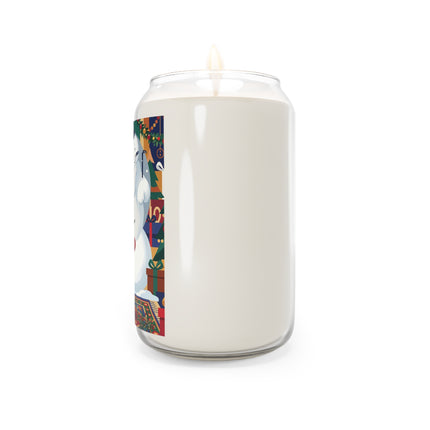☃️🎄 The Snowman's Christmas Companion Scented Soy Candle – Art Deco Holiday Fantasy