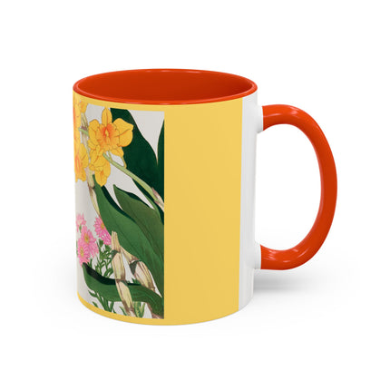 Golden Bow Orchid by Tanigami Kônan Colorful Mugs (11oz, 15oz)