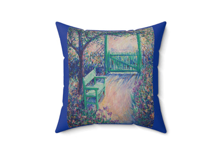 The Artist’s Garden by Theodore Earl Butler Spun Polyester Square Pillow