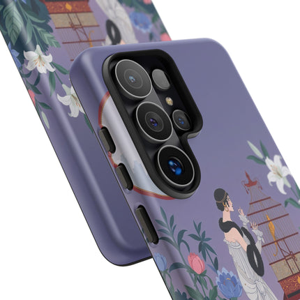 🌸🐦 The Lady Of The Garden Birdcage Phone Case – Art Deco Floral Elegance