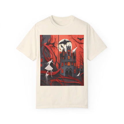 Halloween Night Scene Unisex Garment-Dyed T-shirt