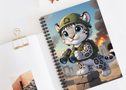 Snow Leopard Lookout Spiral Notebook - Ruled Line