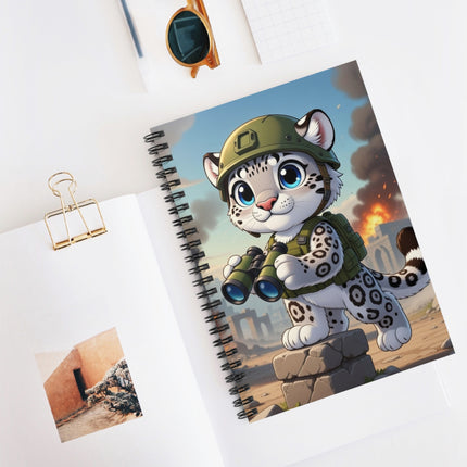 Snow Leopard Lookout Spiral Notebook - Ruled Line