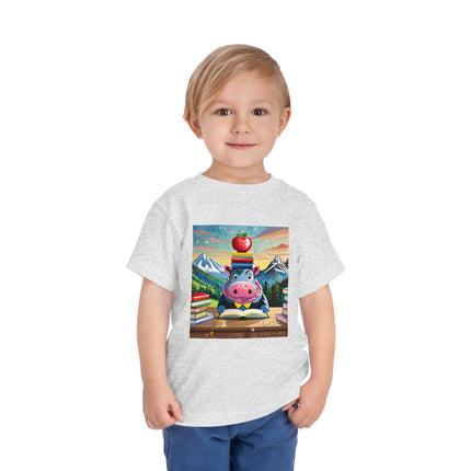 Hippos Hit the Books Toddler Short Sleeve Tee
