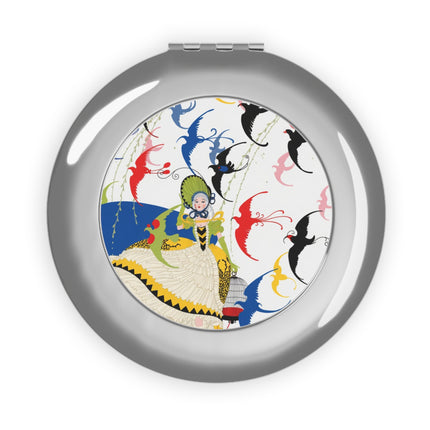 Flight of the Songbirds Compact Mirror – Whimsical Symphony & Elegant Freedom