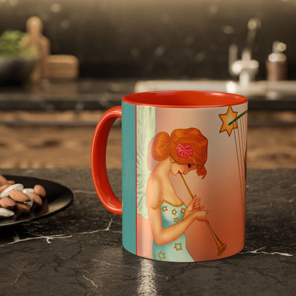 Heavenly Angel Duet Colorful Mugs (11oz, 15oz)