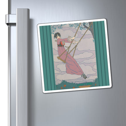 La balançoire by Georges Lepape Magnets (3 Sizes)