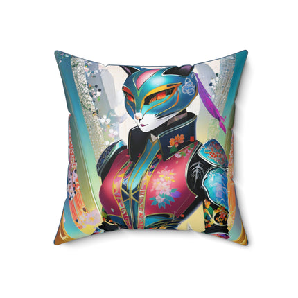 Cyberpunk Chic Spun Polyester Square Pillow