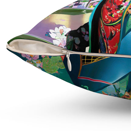 Cyber Toucan Chic Spun Polyester Square Pillow