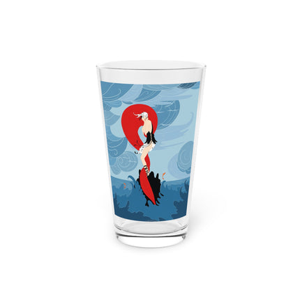 Siren of the Waves Pint Glass – Dramatic Sea Power & Bold Elegance