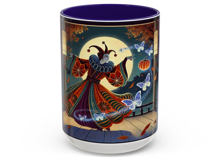 Court Magician with Ghost Butterflies Colorful Mugs (11oz, 15oz)