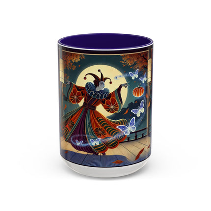 Court Magician with Ghost Butterflies Colorful Mugs (11oz, 15oz)