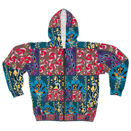 Floral Pattern by Emile-Alain Séguy Zip Hoodie (AOP)